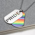 Pride Rainbow Dog Tag - LGBT Jewelry - Gay and Lesbian Pride Necklace