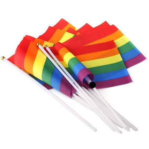 5 x Rainbow Hand Waving Flag - Gay And Lesbian LGBT Pride - gaypridehub