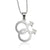 CENWA LGBT Rainbow Dog Tag Necklace - Pride Jewelry Keychain Gift For Men & Women (White)