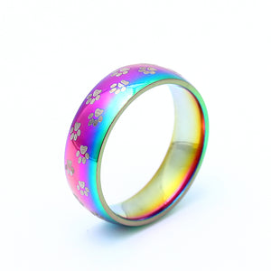 Paw Printing Rainbow Ring