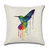 Rainbow Bird Pillow Case