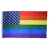 Rainbow Flag With USA Stars and Stripes - LGBT Lesbian And Gay Pride