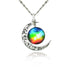 Rainbow Galaxy Moon - Gay Necklace