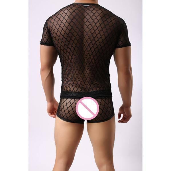 Sexy Gay Black Meshet T-shirt gaypridehub Sexy Gay Black Meshet T-shirt gaypridehub