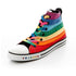 Women Rainbow High-top Canvas Shoes - LGBT Lesbian Love And Pride