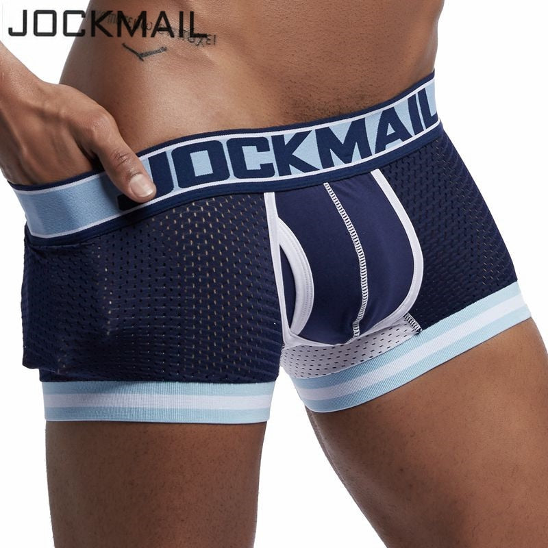 JOCKMAIL Brand Underwear Men Boxer Mesh U Pouch Sexy Underpants Cueca –  gaypridehub