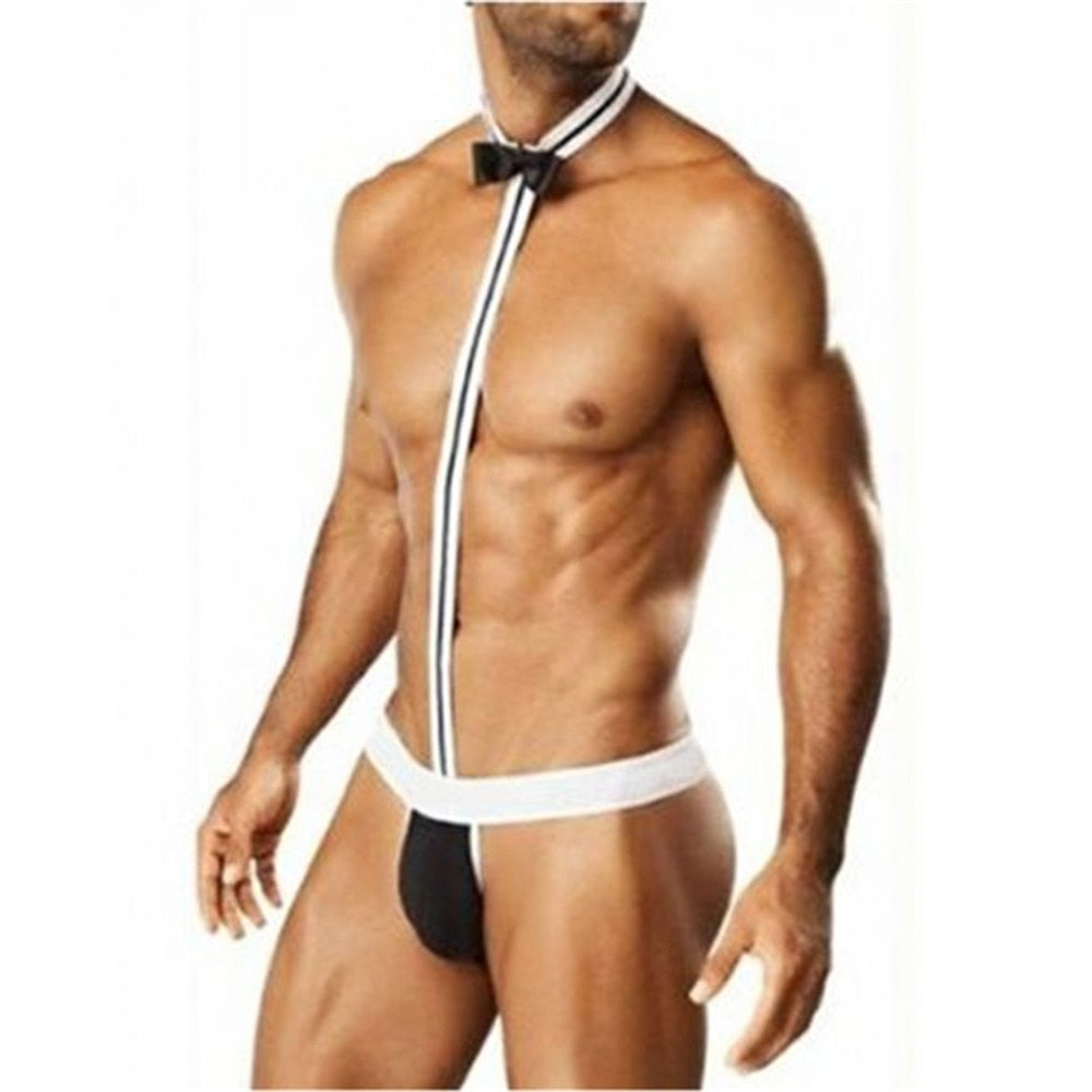 2017 Hot Sexy Male Underwear String Homme Men's Sexy Bodysuit Bow Tie gaypridehub 2017 Hot Sexy Male Underwear String Homme Men's Sexy Bodysuit Bow Tie gaypridehub