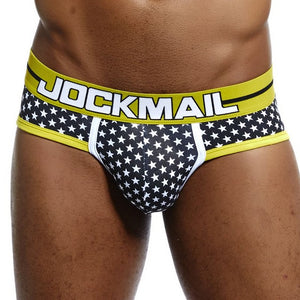 JOCKMAIL Brand Men Underwear Briefs Sexy Print Gay Penis Pouch Wonderjock Men Bikini panties Man Sleepwear Cotton Gay Underwear
