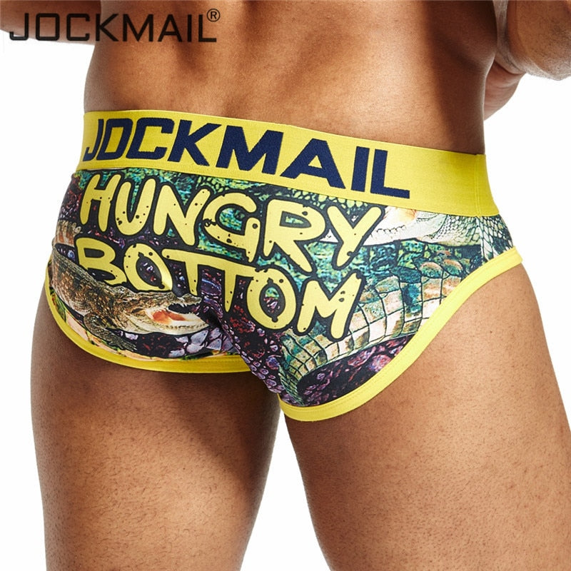 JOCKMAIL Brand sexy underwear men briefs Cuecas sissy playful printed gaypridehub JOCKMAIL Brand sexy underwear men briefs Cuecas sissy playful printed gaypridehub