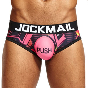JOCKMAIL Brand sexy underwear men briefs Cuecas sissy playful printed Gay Underwear calzoncillos hombre slips Male Panties Hot