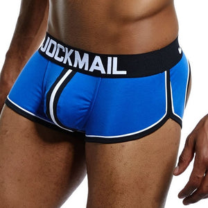 JOCKMAIL Brand Sexy Underwear Men Jockstrap Breathable cueca Gay Underwear Cotton boxershorts Panties Low Waist Thongs G-strings