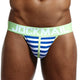 JOCKMAIL Brand mens bikini Gay underwear Sexy striped string bikini briefs cuecas calzoncillos hombre slip Cotton mens panties
