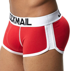 JOCKMAIL Sexy Men underwear penis and Butt Hip Enhancer push up cup Padded Gay Underwear Men boxer shorts Butt Lifter Shapewear