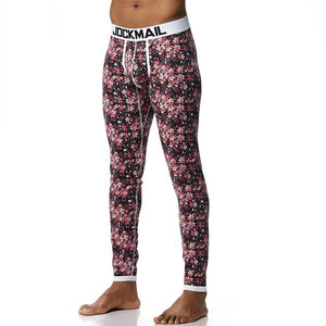 JOCKMAIL 2018 Sexy long johns pants men thermal underwear cotton printed mens thermal underwear sleeping bottoms leggings pant