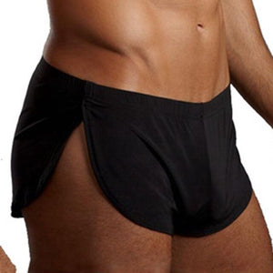 JOCKMAIL Men's Boxer Shorts Pajamas Side Split Gay Underwear Shorts Panties Underpants Trunk Sexy Cueca Homme Fashion Sleepwear