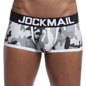 JOCKMAIL brand mens boxers Camouflage sexy men underwear mens underpants male panties shorts U convex pouch gay underwear