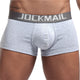 JOCKMAIL Brand Men's Underwear Boxer Pants Cotton Low Waist Sexy Comfort U Convex  boxer men Breathable White Men's Underwear